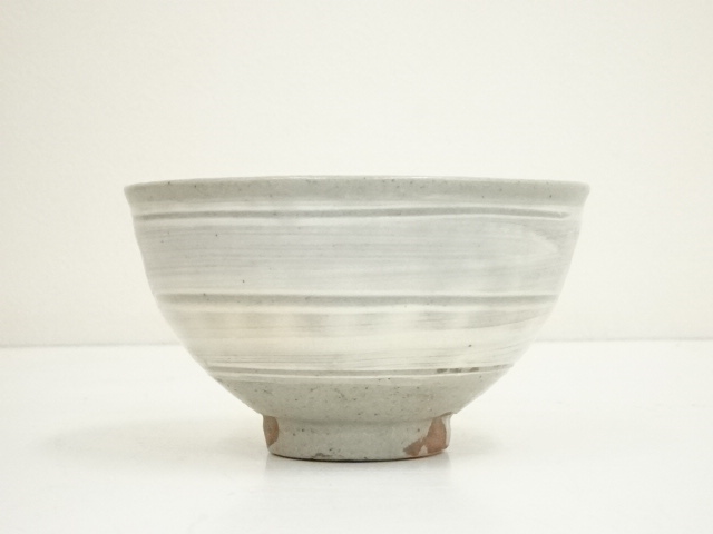 御本手 印花文 三島茶碗 銀継 箱付 茶道具 抹茶腕 金継 時代 古美術 骨董品 道具 ] - 道具 国領寿人造 印花三島茶碗（共箱） | ネットショップ圭